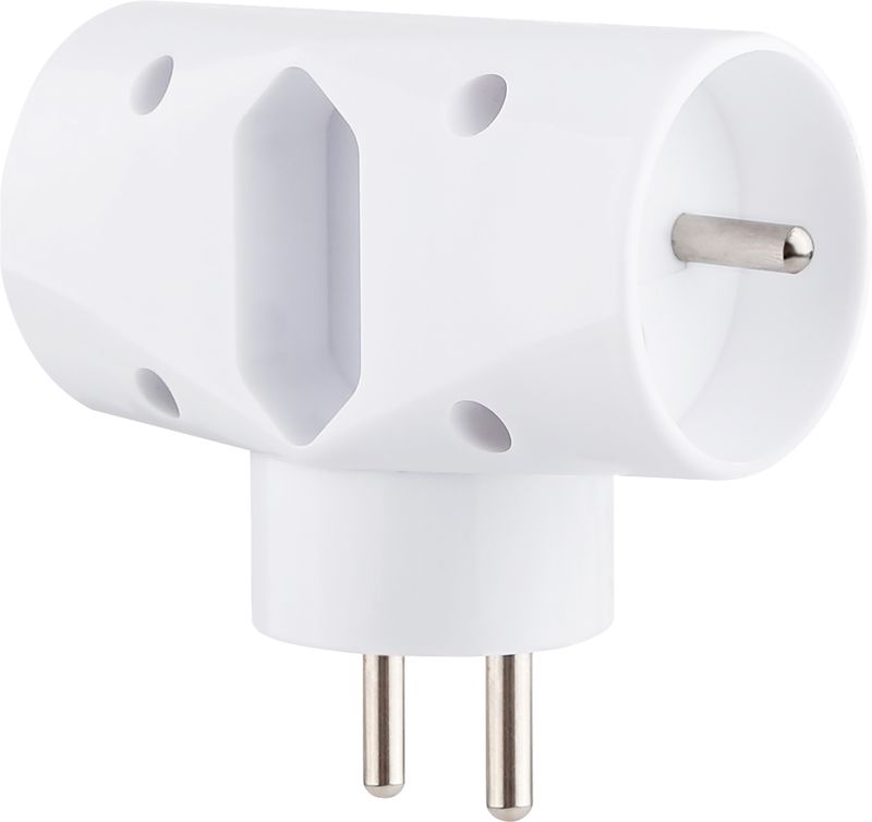 Zásuvka Strend Pro, rozbočovacia, biela, 2x 16 A + 1x 2,5 A – Obrázok 4