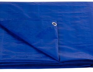 Plachta Tarpaulin Standard 3x4, zakrývacia, 80 g/m2, modrá, s okami