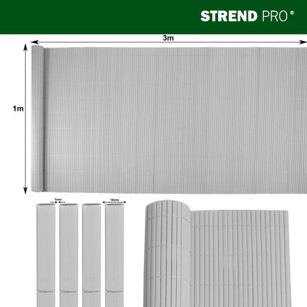 Plot Ence DF13, PVC 1500 mm, L-3 m, svetlá sivá, 1300g/m2, UV – Obrázok 4
