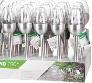 Lampa Strend Pro Candle, solárna, 1x LED, nerez, 6x28 cm, Sellbox 24 ks