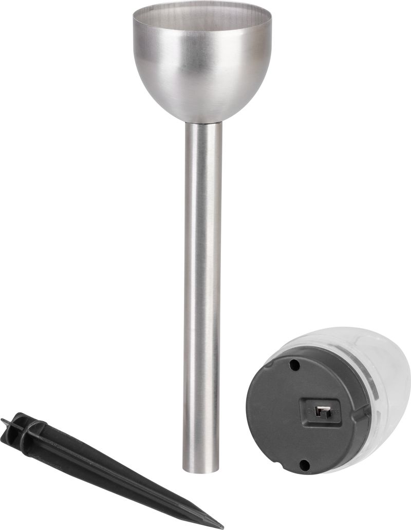 Lampa Strend Pro Candle, solárna, 1x LED, nerez, 6x28 cm, Sellbox 24 ks – Obrázok 3