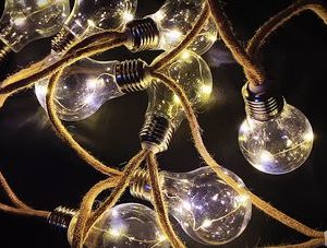 Reťaz Strend Pro Solar Bulb, 10x LED, tvar žiarovky, solárna, L-3,8 m