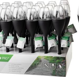 Lampa Strend Pro Garden, plast, efekt plameňa, solárna, 6,5x40 cm, 1x LED, Sellbox 24 ks