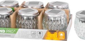 Lampa Strend Pro Garden, solárna, efekt plameňa, 6x LED, teplá biela, 10x10 cm, Sellbox 6 ks