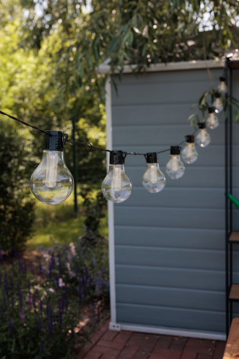 Reťaz Strend Pro Garden, žiarovka, solárna, 10x LED, 2,7+3 m – Obrázok 3