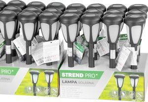 Lampa Strend Pro Garden, solárna, 1x LED, 7x7x37 cm, Sellbox 24 ks