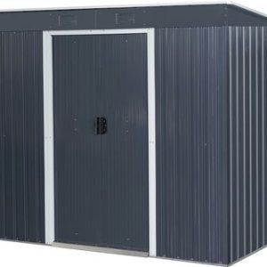 Domček Strend Pro, záhradný, plech, antracit, so základňou, 217 x 110 x 174 cm