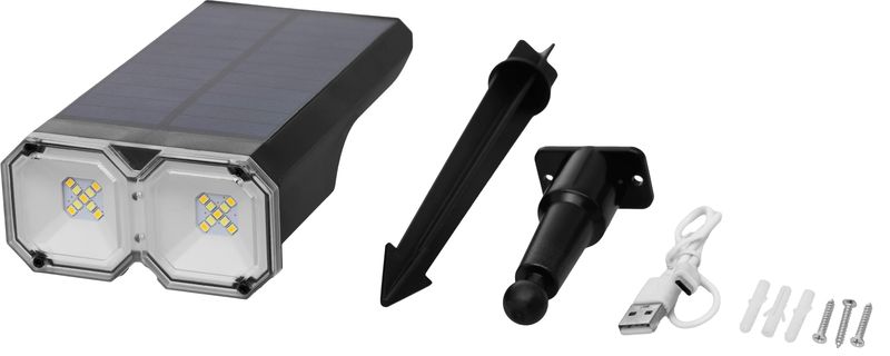 Svietidlo Strend Pro, solárne, LED, na stenu/zem, 16x10x27 cm – Obrázok 2