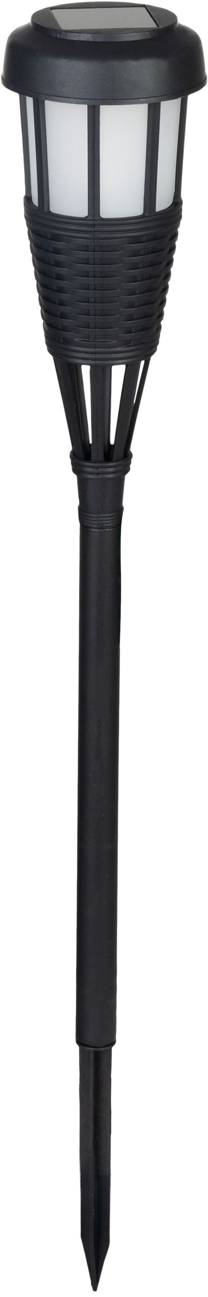 Lampa Strend Pro Garden, fakľa, solárna, čierna, 6x LED, 7,5x51 cm, Sellbox 12 ks – Obrázok 2