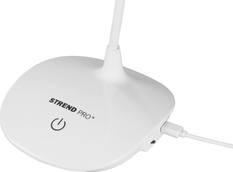 Lampa Strend Pro, stolná, LED, voľba intenzity svetla, USB, 2 W, biela – Obrázok 3