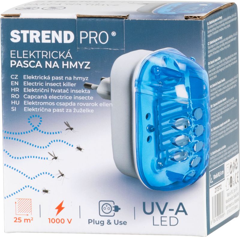 Pasca Strend Pro Beetle, lapač na hmyz a komáre, elektrická, do zásuvky, UV a LED lampa – Obrázok 2