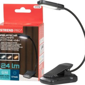 Lampa Strend Pro, na čítanie knihy, LED, USB, 24 lm, 3 farebné odtiene, stmievateľná, nabíjateľná