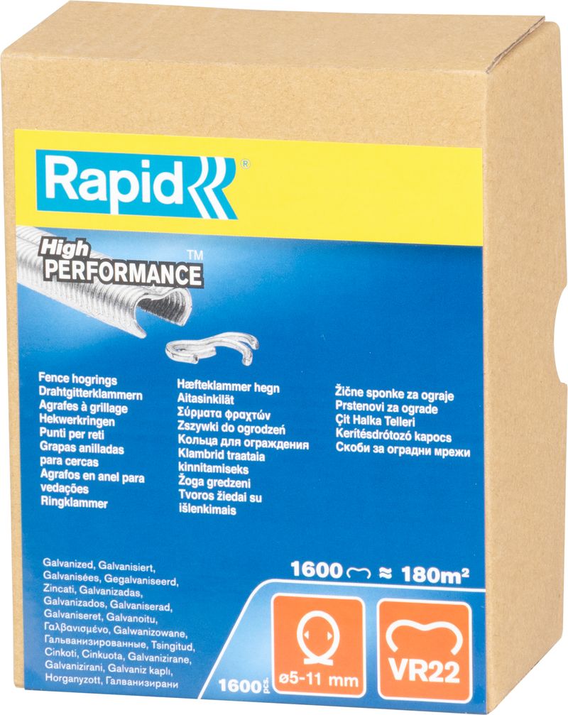 Spony RAPID VR16, Zn, sponky pre viazacie kliešte RAPID FP216 a FP20, pre drôt 2-8 mm, bal. 3190 ks – Obrázok 2