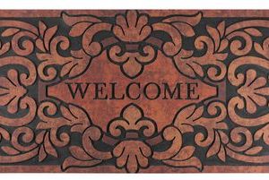 Rohožka MagicHome RBM 116, pred dvere, Welcome, guma, 120x58 cm