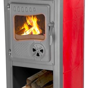Kachle Bella Thalia, červené, 5,4 kW, 102 cm, liatina/šamot