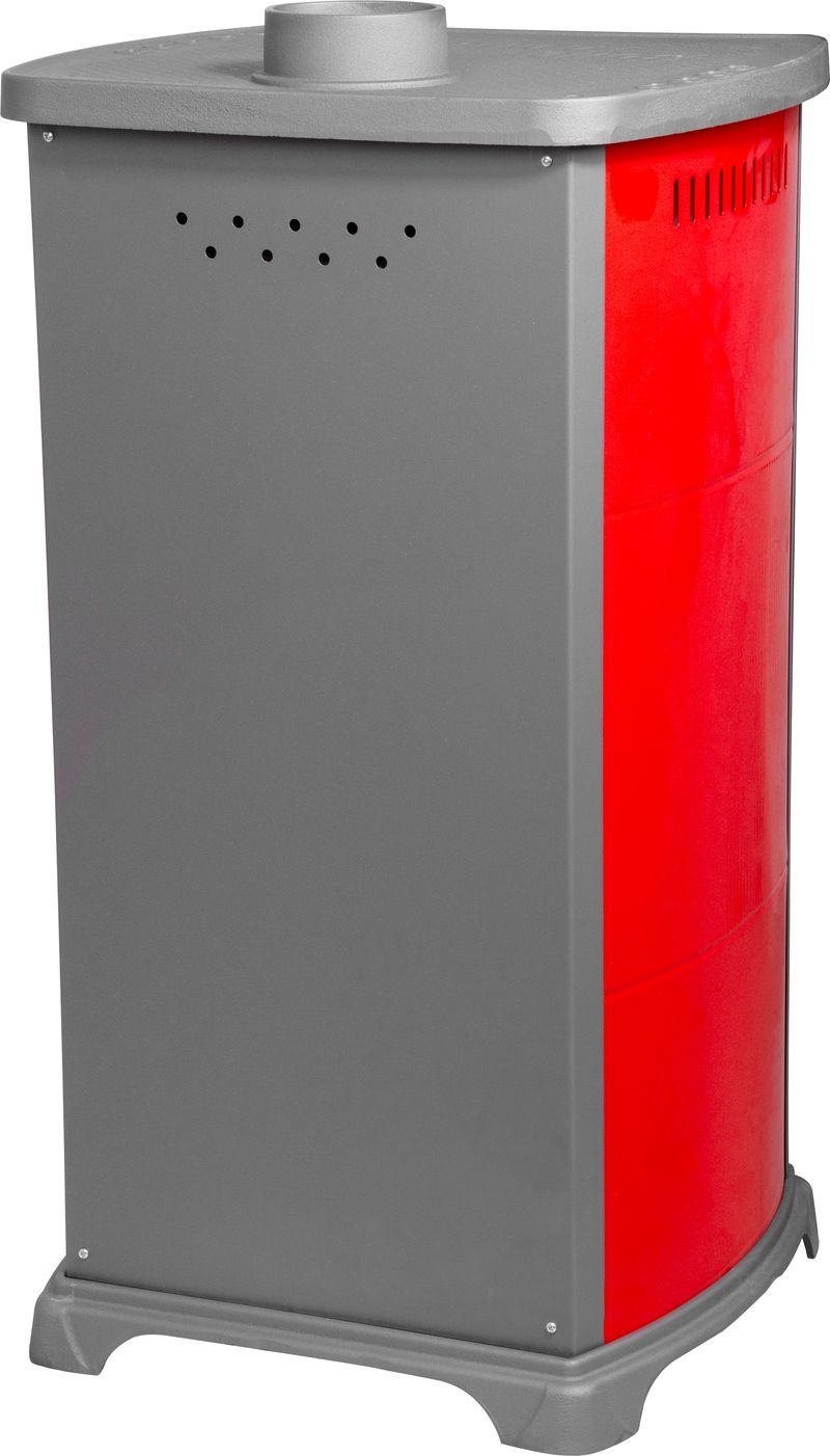 Kachle Bella Thalia, červené, 5,4 kW, 102 cm, liatina/šamot – Obrázok 2