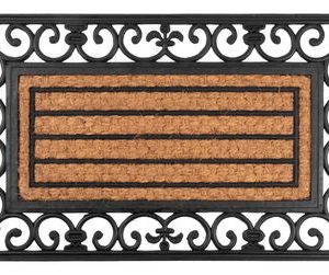 Rohožka MagicHome RBP 156, pred dvere, Ornament, 45x75 cm, guma/panama