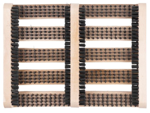Rohožka GECO WMN.1, pred dvere, 36x26.5x5.5 cm, drevo, škrabák na obuv – Obrázok 3