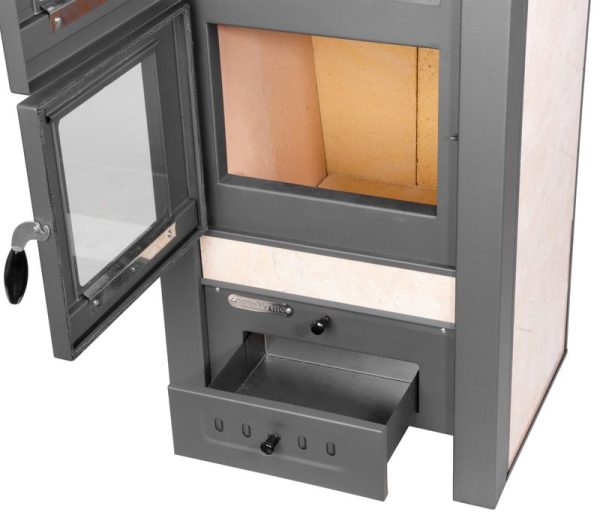 Kachle Pro TAURUS Ceramic, béžové, 12 kW, 120 mm, s rúrou na pečenie – Obrázok 5