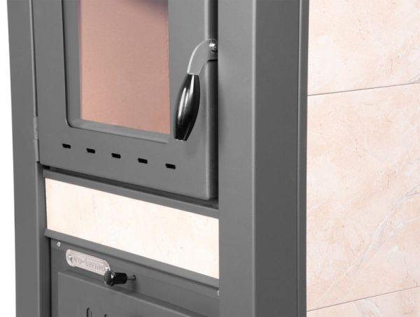 Kachle Pro TAURUS Ceramic, béžové, 12 kW, 120 mm, s rúrou na pečenie – Obrázok 4