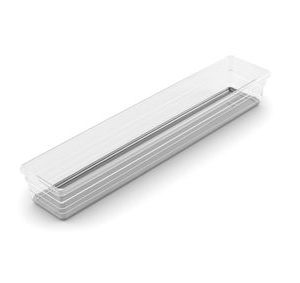 Organizér Curver® SISTEMO 5, priesvitný/sivý, 7.5x37.5x5 cm, do zásuvky