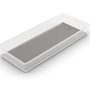 Organizér Curver® SISTEMO 8, priesvitný/sivý, 15x37.5x5 cm, do zásuvky