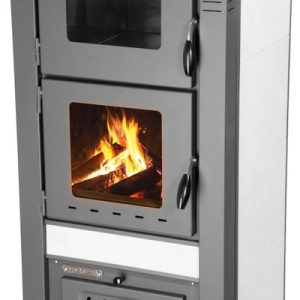 Kachle Pro TAURUS Ceramic, biela, 12 kW, 120 mm, s rúrou na pečenie