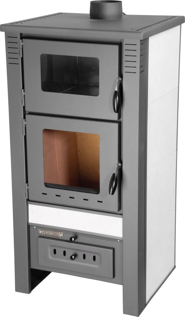 Kachle Pro TAURUS Ceramic, biela, 12 kW, 120 mm, s rúrou na pečenie – Obrázok 8