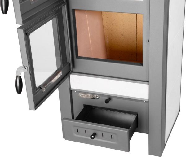 Kachle Pro TAURUS Ceramic, biela, 12 kW, 120 mm, s rúrou na pečenie – Obrázok 5
