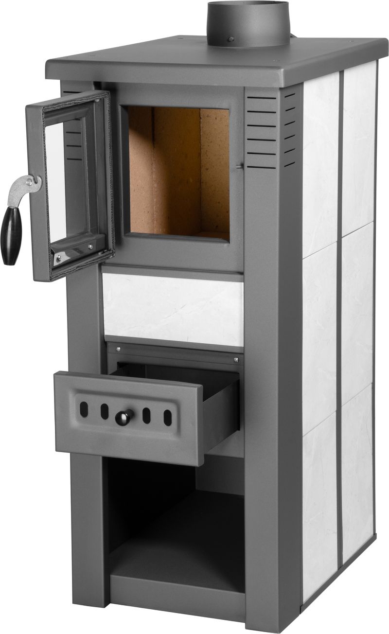Kachle Pro LAVA Ceramic, biele, 6,5 kW, 120 mm – Obrázok 6