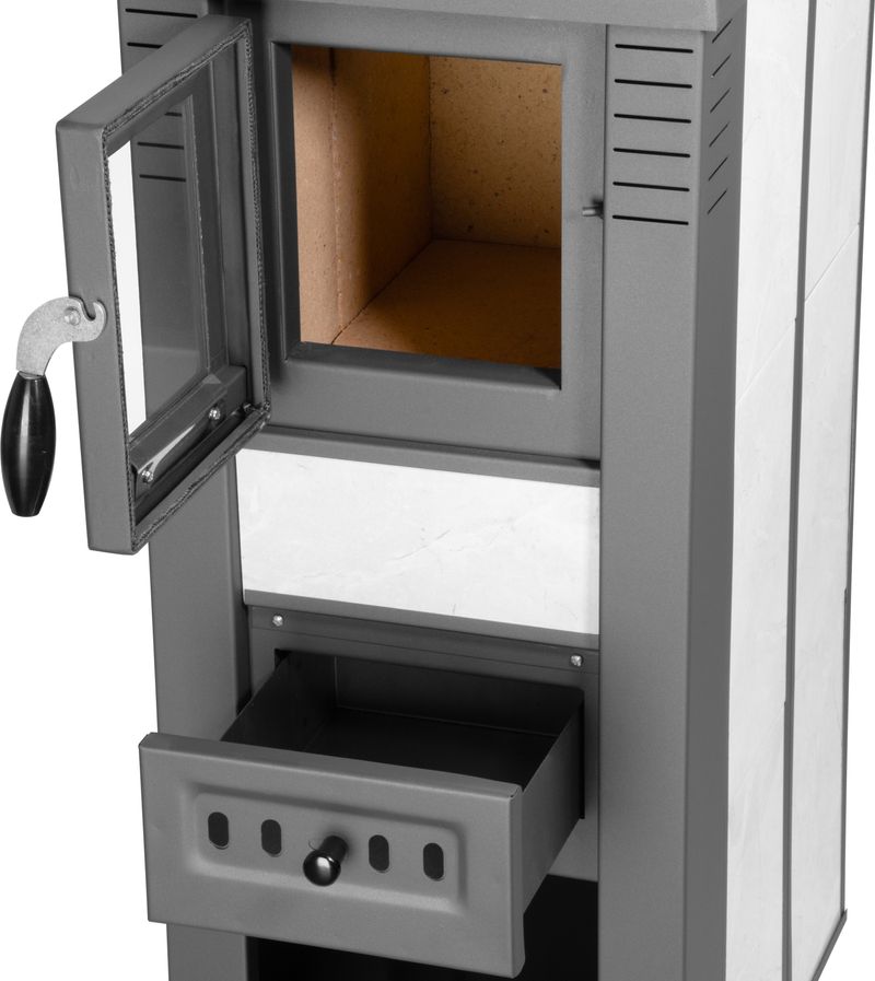 Kachle Pro LAVA Ceramic, biele, 6,5 kW, 120 mm – Obrázok 5