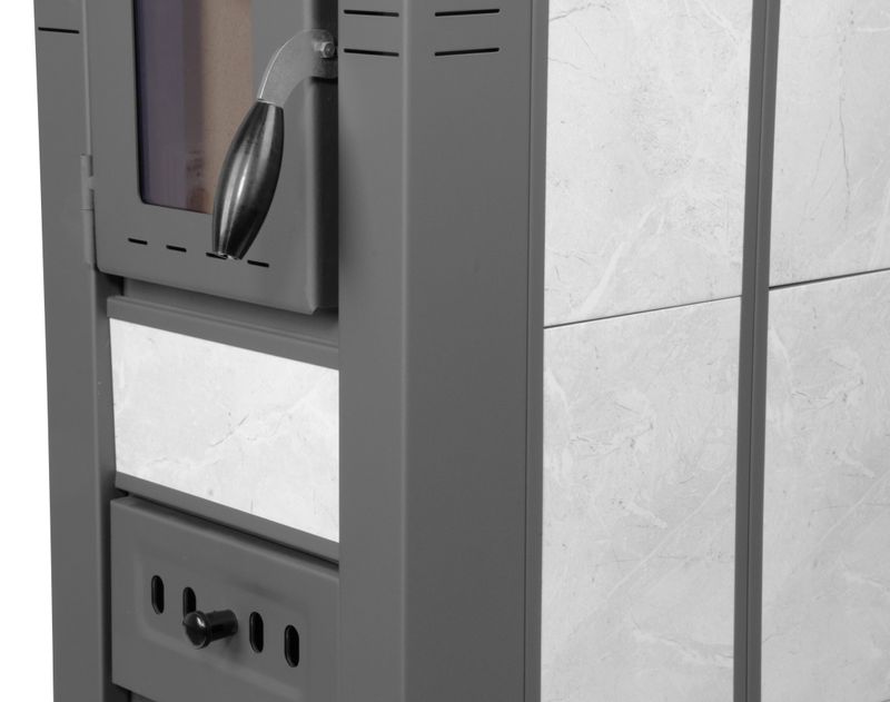Kachle Pro LAVA Ceramic, biele, 6,5 kW, 120 mm – Obrázok 4