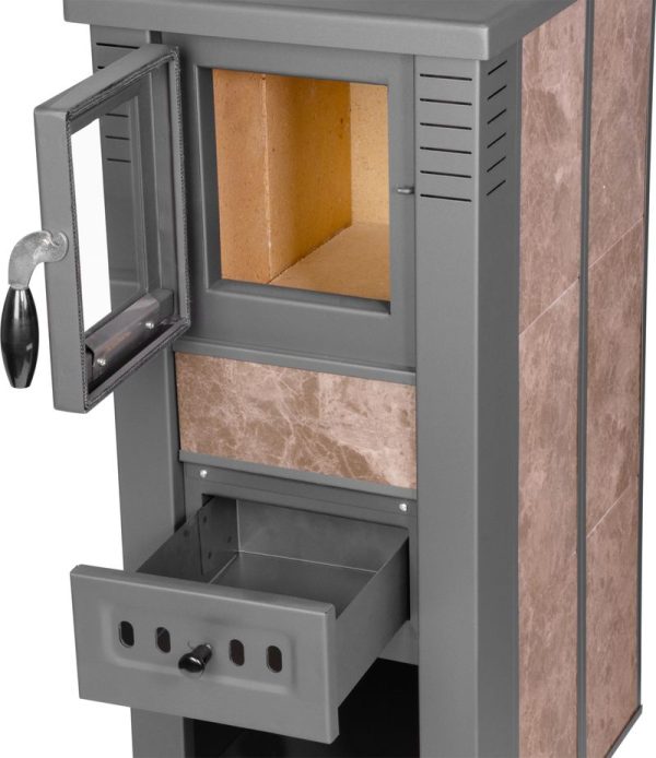 Kachle Pro LAVA Ceramic, mocca, 6,5 kW, 120 mm – Obrázok 5
