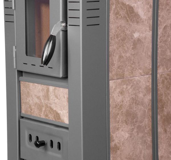 Kachle Pro LAVA Ceramic, mocca, 6,5 kW, 120 mm – Obrázok 4