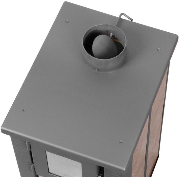 Kachle Pro LAVA Ceramic, mocca, 6,5 kW, 120 mm – Obrázok 3