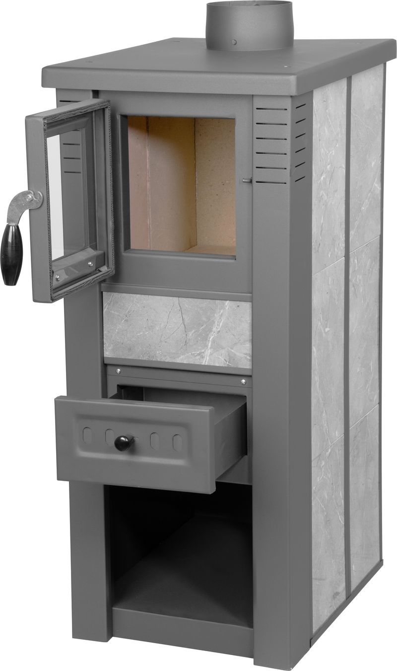 Kachle Pro LAVA Ceramic, šedé, 6,5 kW, 120 mm – Obrázok 6