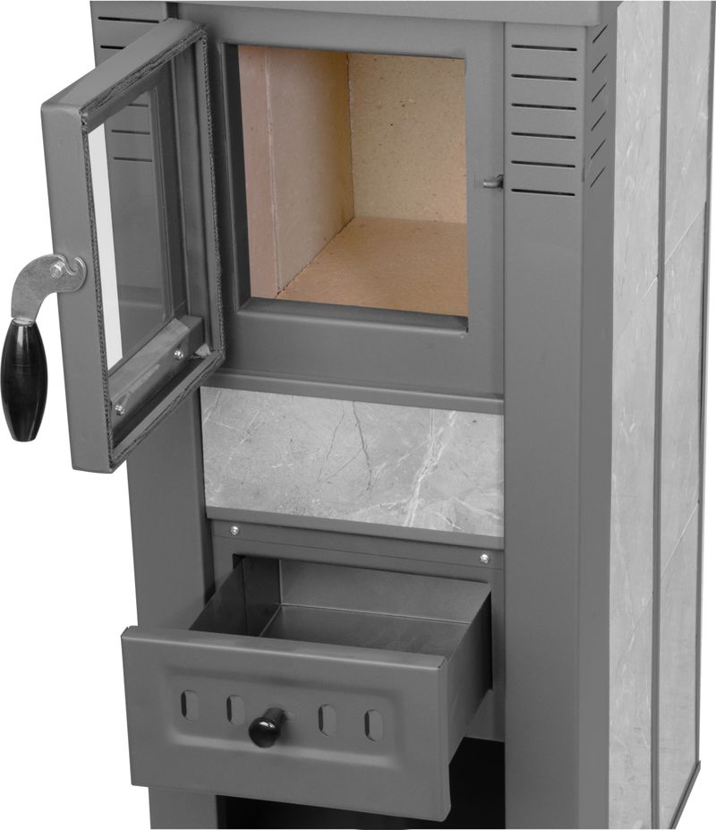 Kachle Pro LAVA Ceramic, šedé, 6,5 kW, 120 mm – Obrázok 5