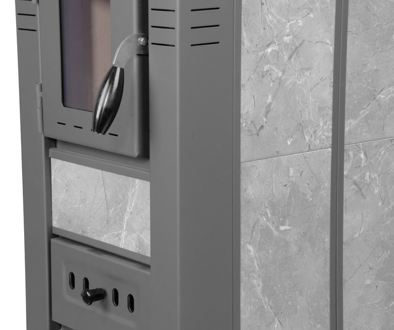 Kachle Pro LAVA Ceramic, šedé, 6,5 kW, 120 mm – Obrázok 4