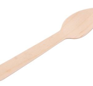 Lyžička MagicHome Woodline ECO Gastro, drevená, príborová, 110 mm, bal. 100 ks, 100% Natural, mini dezertná