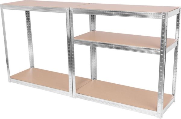 Regál Racks RAT40 MS, kovový, MDF, 5 políc, 1800x900x400 mm, max. 175 kg/polica – Obrázok 3