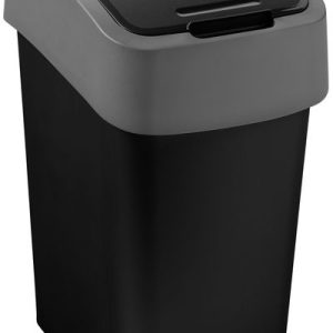 Kôš Curver® PACIFIC FLIP BIN 9 lit., 23.5x18.9x35 cm, čierno/šedý, na odpad