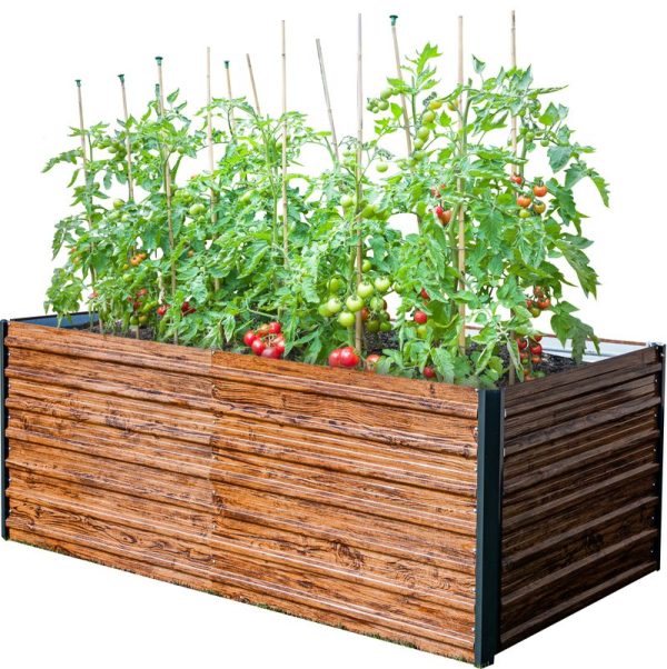Záhon Strend Pro Garden, 200x100x77cm, 3D dizajn drevo, kov, vyvýšený – Obrázok 4