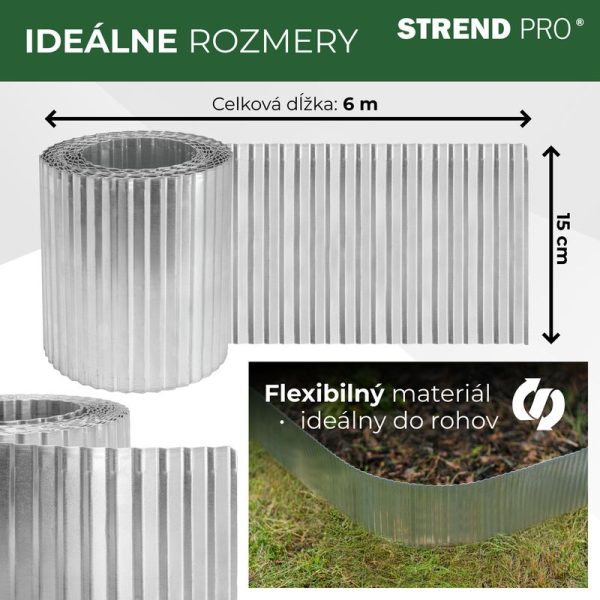 Lem Strend Pro Garden, 150 mm, L-6 m, trávnikový, kovový – Obrázok 3