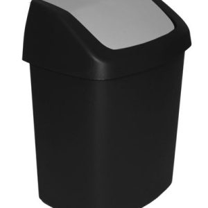 Kôš Curver® SWING BIN, 15 lit., 24.8x30.6x41.8 cm, čierny/sivý, na odpad
