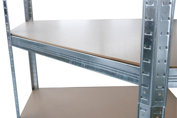 Regál Racks RAT80, do kúta, rohový, kovový, MDF, 5 políc, 180x90x40 cm, max. 150 kg/polica – Obrázok 4