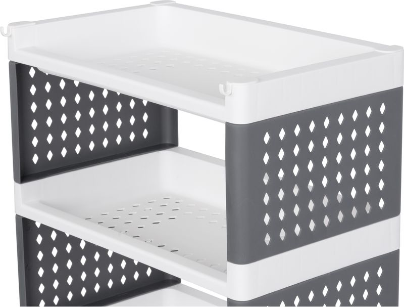 Regál MagicHome Rolly, plastový, 5 políc, 49x29x97 cm, na kolieskach – Obrázok 13