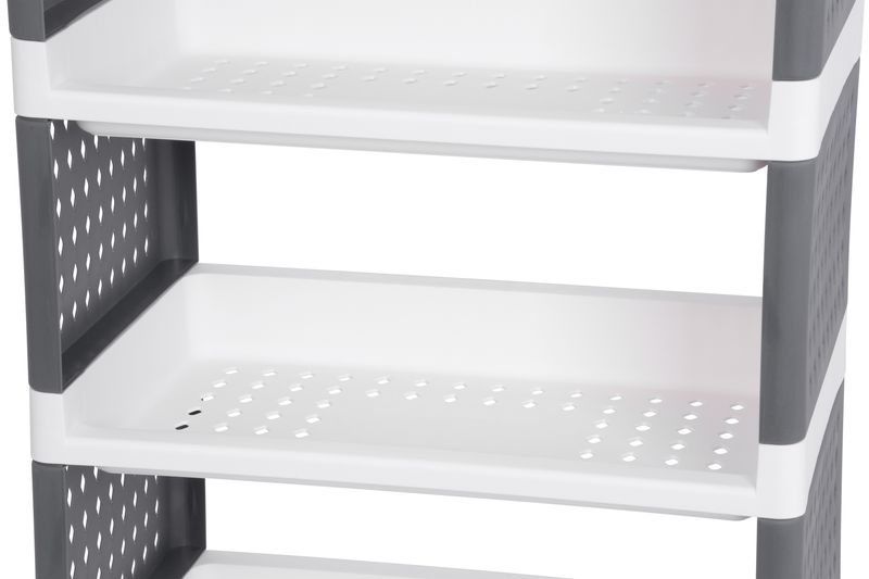 Regál MagicHome Rolly, plastový, 5 políc, 49x29x97 cm, na kolieskach – Obrázok 12