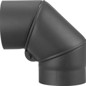 Koleno HS.EX 090/160/2 mm, nastaviteľný uhol, dymovod, dymové kominové koleno na spájanie rúr dymovodu