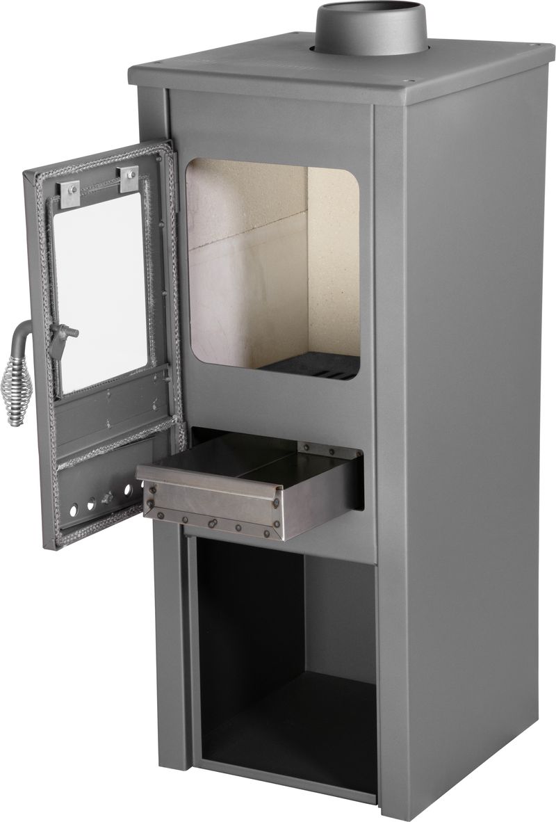 Kachle Thalia Uno Glass Lite, šedé, 3,9 kW – Obrázok 6