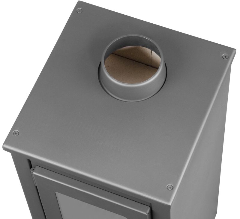 Kachle Thalia Uno Glass Lite, šedé, 3,9 kW – Obrázok 3